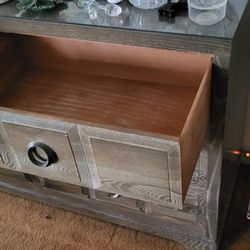 Chest of drawers  glass top