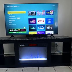 50-Inch Smart TV & LED Entertainment System w/ Built-In Heat – 10 Months Old!