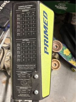 Primed Baseball Pitching Machine