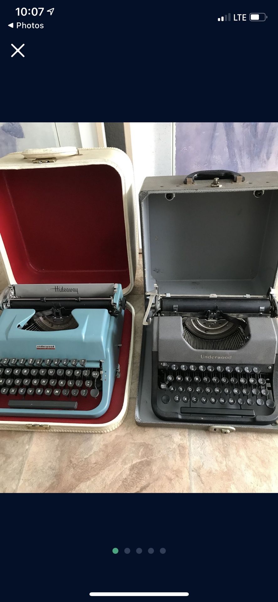 Underwood type writers