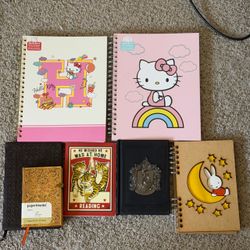 7 Notebook & Journal Bundle – Hello Kitty, Miffy & More