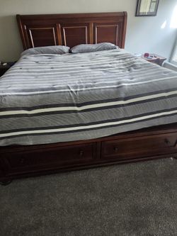 King Bed with Frame & Headboard
