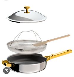 Our Place 4-Piece Titanium 10.5" Always Pan Pro with Steamer.