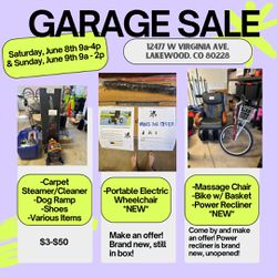 Garage Sale Lakewood June 8-9