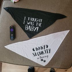 Dog Cat Bandana Baby Announcement 