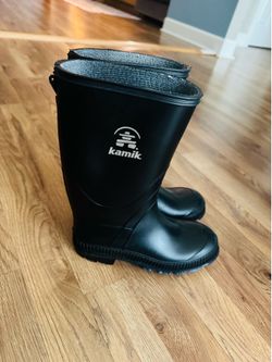 Kamik Black Waterproof Rubber Boots – Size Unknown – Good Condition