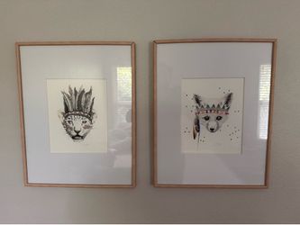 Pair of Animal Wall Prints