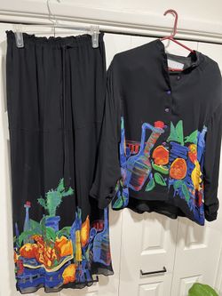 Dorothy Schoelen Platinum Wearable Art 2 Piece Outfit Size M