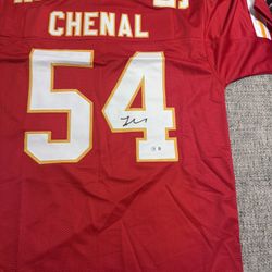 Leo Chenal Signed Autograph Custom Jersey With Beckett COA -Kansas City Chiefs