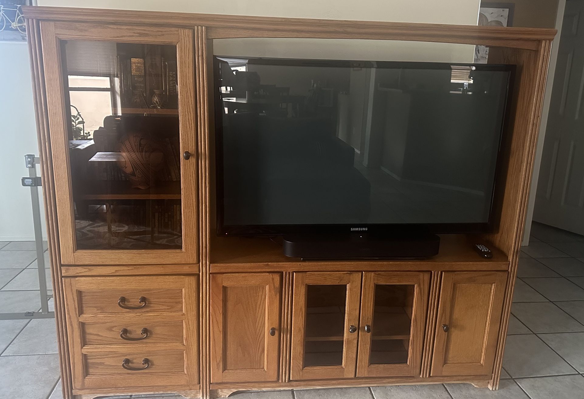 Solid Wood Media Console / Entertainment Center