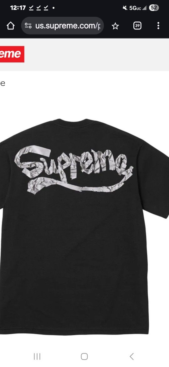 Supreme Tape Tee Size XXL Color Blue