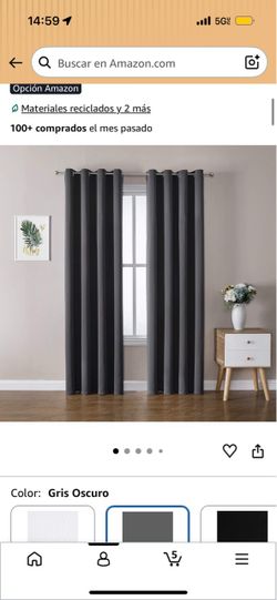 Grey Curtains (New, Large, Blackout)