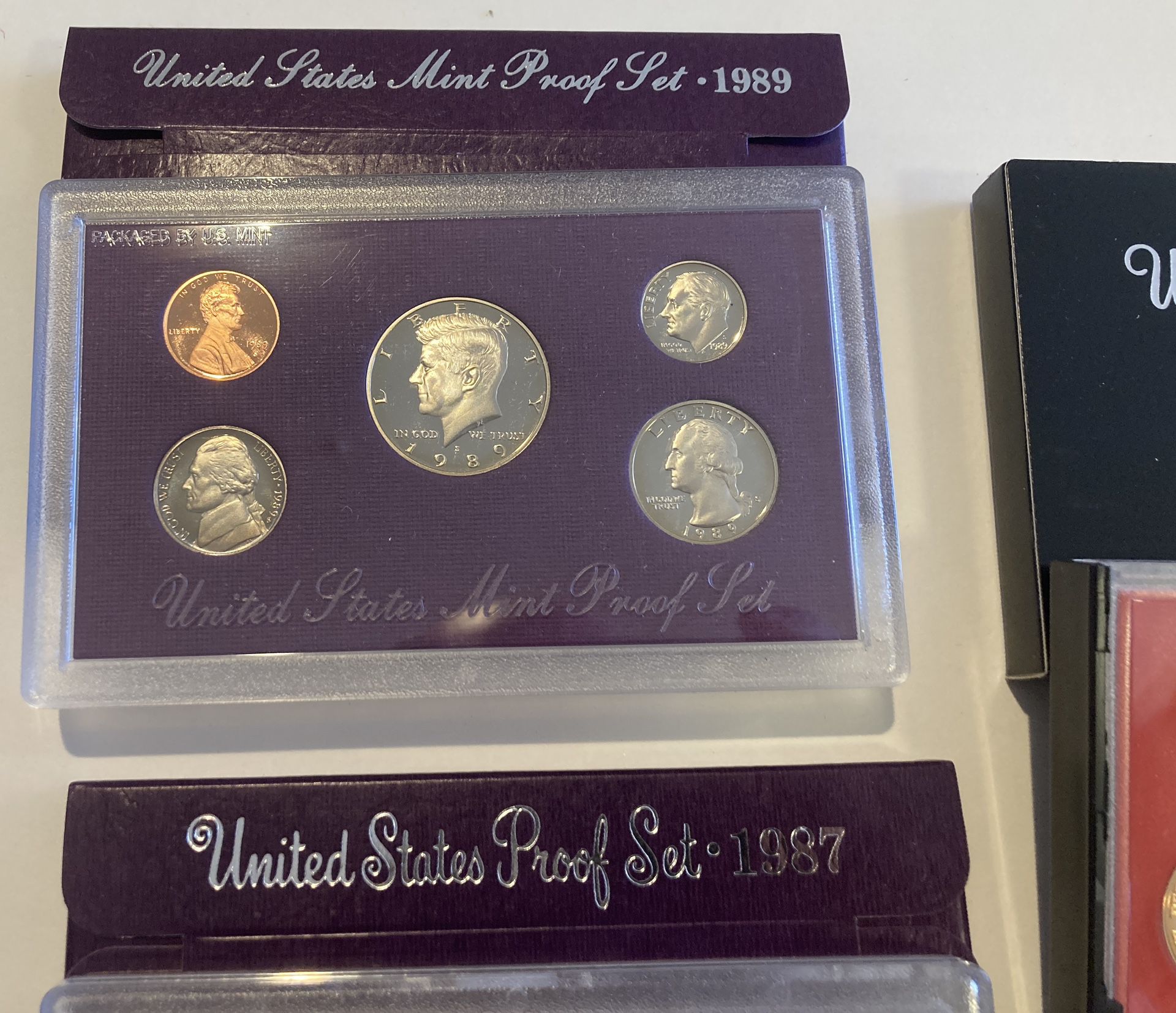 US Mint Proof Set Coins Collection Kennedy Half Dollar 1982 Or 1987 Or 1980’s 1990’s