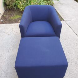 Restoration Hardware Armchair & Ottoman