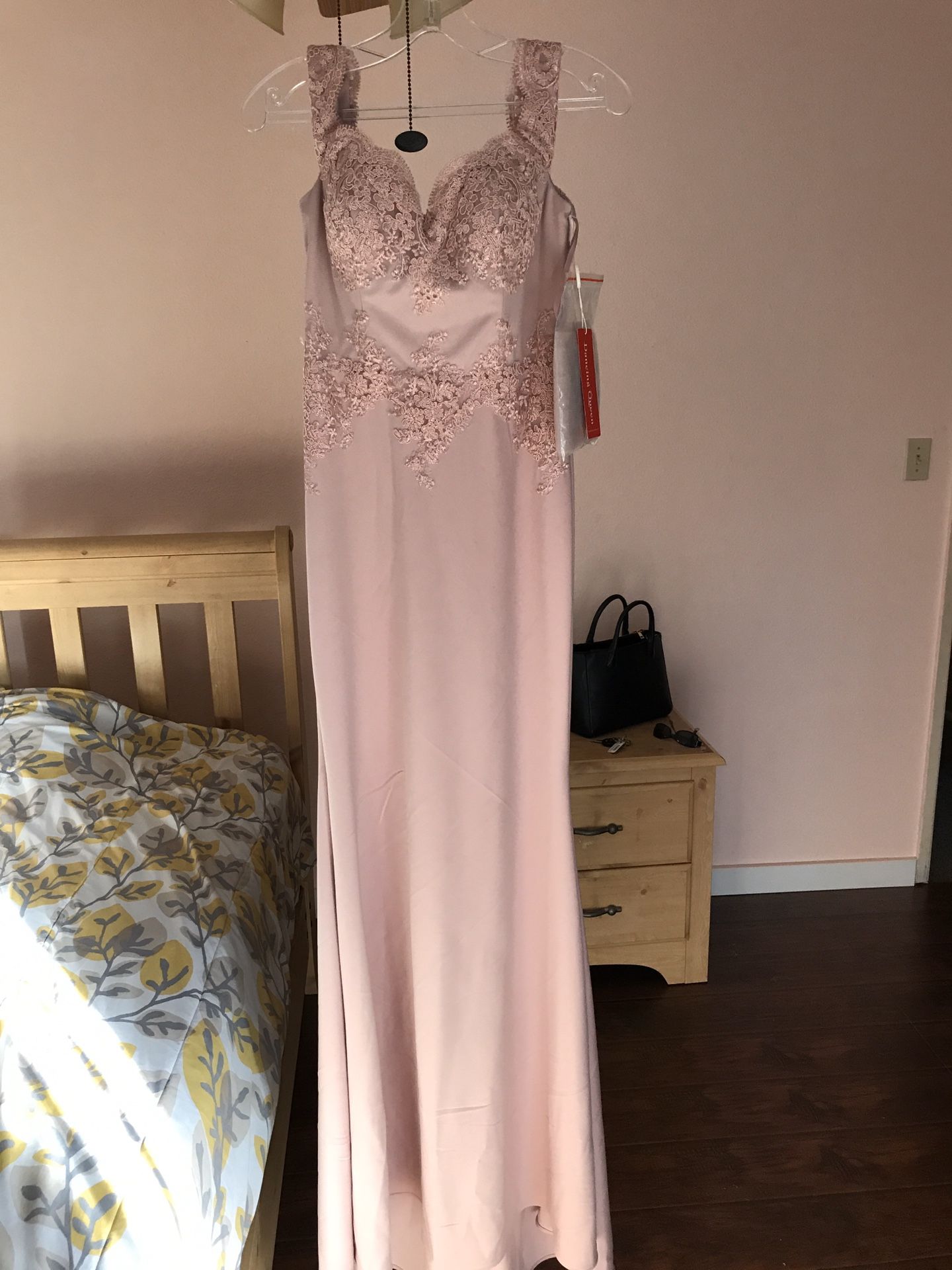 Bridesmaids Dress Mauve / Pink Size M Off the shoulder