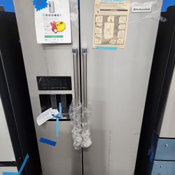 NEW KITCHENAID SIDE BY SIDE REFRIGERATOR 