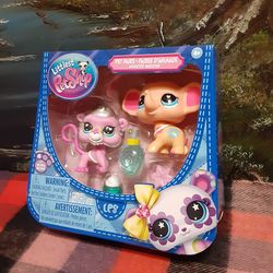 Littlest Pet Shop Pet Pairs set Spa Elephant & Baboon toy playset w 3 accessories Hasbro 2025 $10