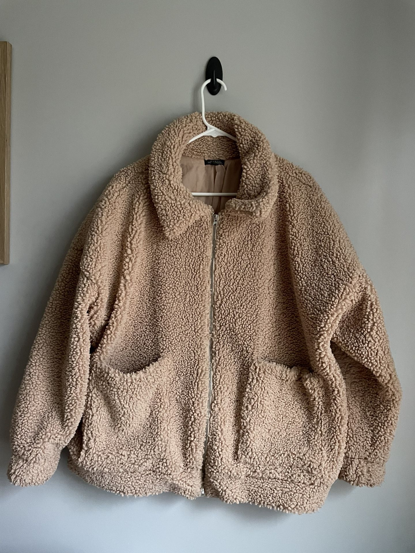 Wild Fable Women’s Size M-L Teddy Bear Sherpa Fuzzy Jacket Coat