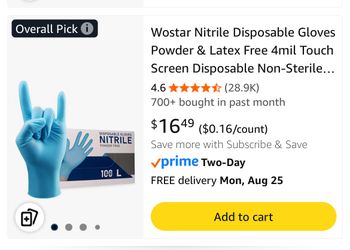Powder Latex Disposable Blue Gloves