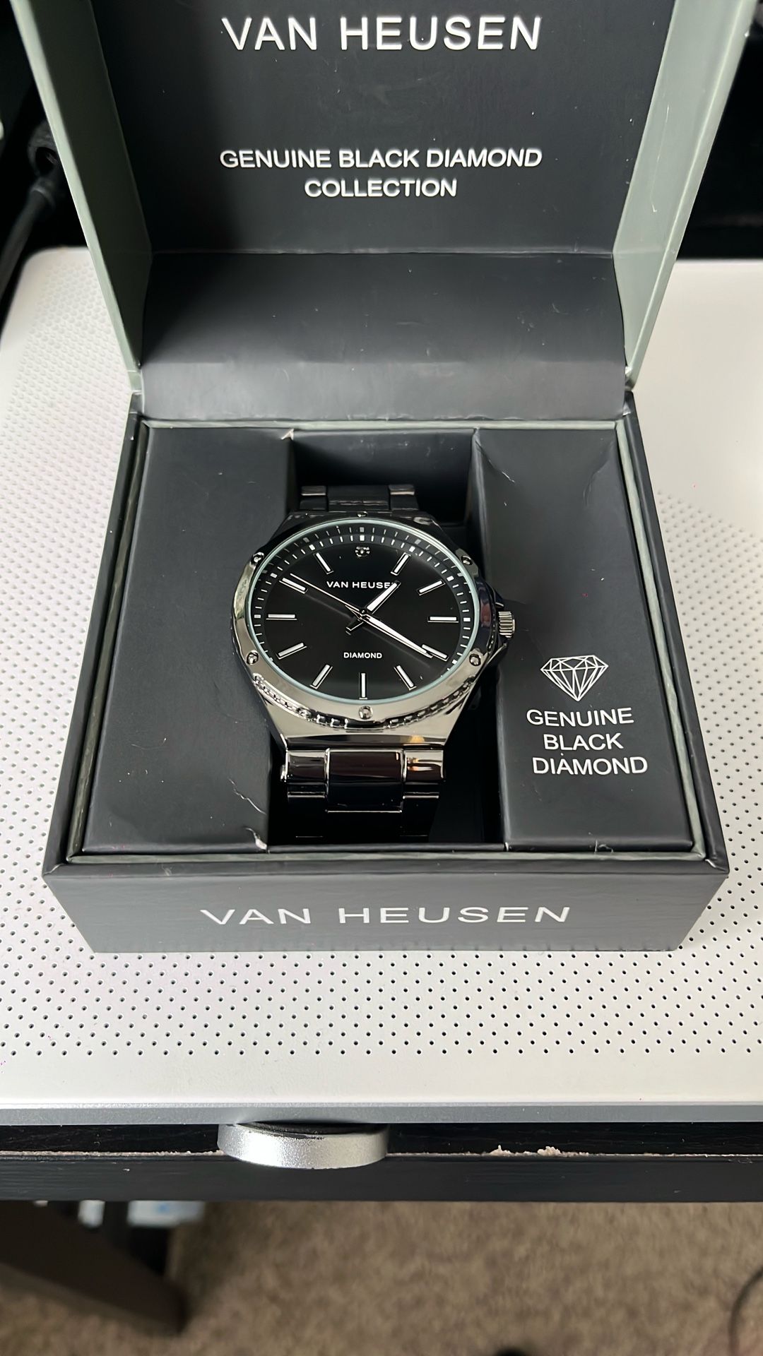 Men’s Watch Genuine Black Diamond Collection