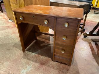 Vintage Petite Desk with Four Drawers