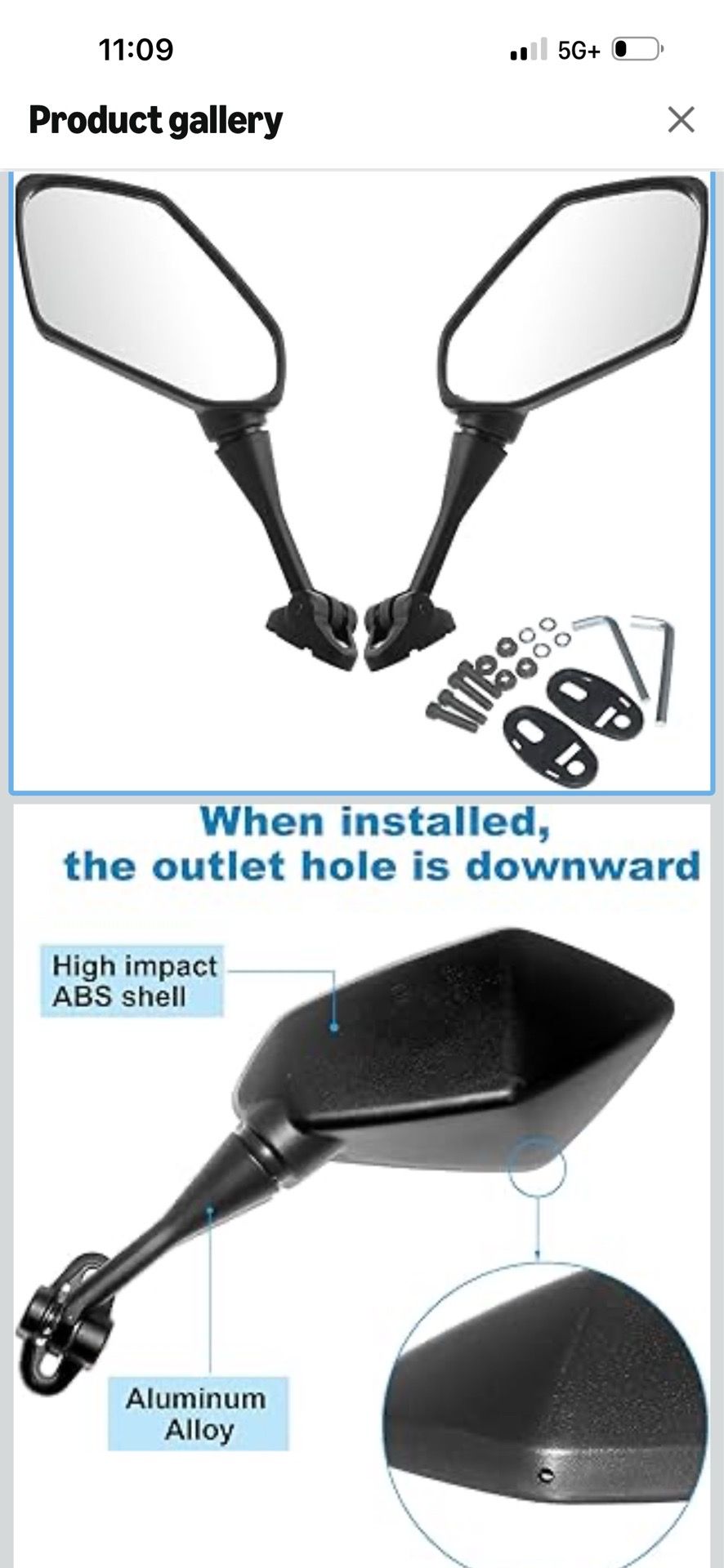 Mokuo Motorcycle Rear View Mirrors