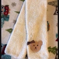 NEW Teddy Bear Very Soft Sherpa Fleece Scarf Kids Children Girl Boy