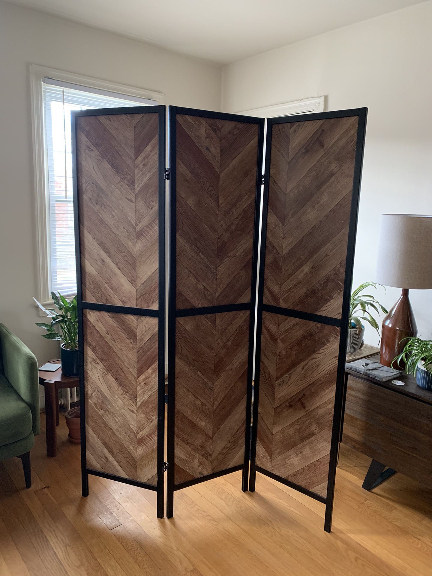 Wood Panel Folding Room Divider