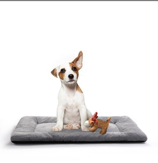 Dog Beds Crate Pad For Medium Dogs Fit Metal Dog Crates,Ultra Soft Dog Crate Bed Washable & Anti-Slip Kennel Pad For Dogs Cozy Sleeping Mat,Gray 30inc