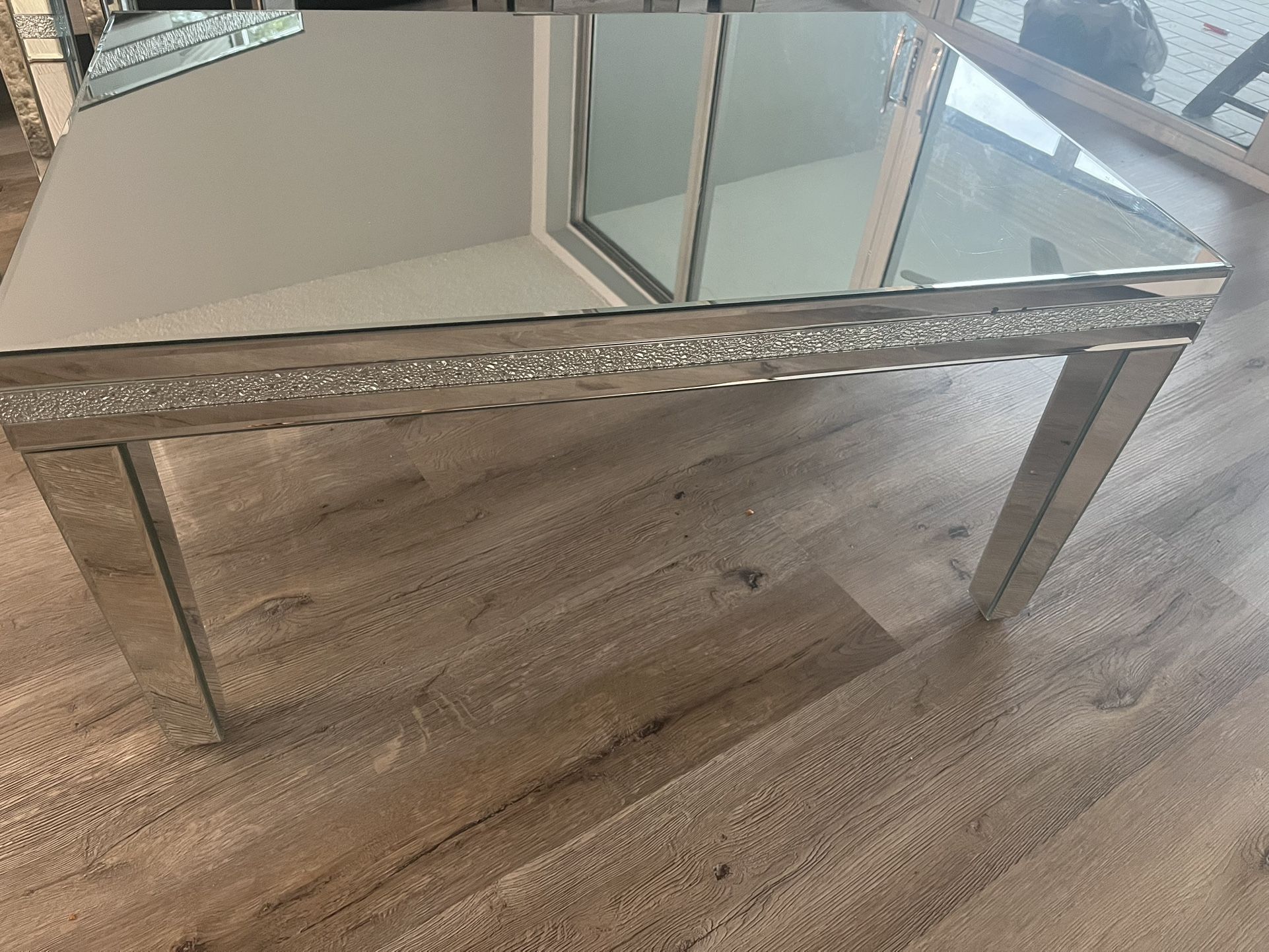 mirrored coffee table set