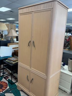 Wood Armoire with Double Doors - 38” x 20” x 82”