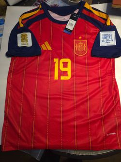 SPAIN FANS PLAYERS 2026 WORLD CUP JERSEY $80 each  LAMINE YAMAL  Spain home FINALS JERSEY WITH FINALS PATCH Mundial 2026 World Cup USA Soccer jersey u