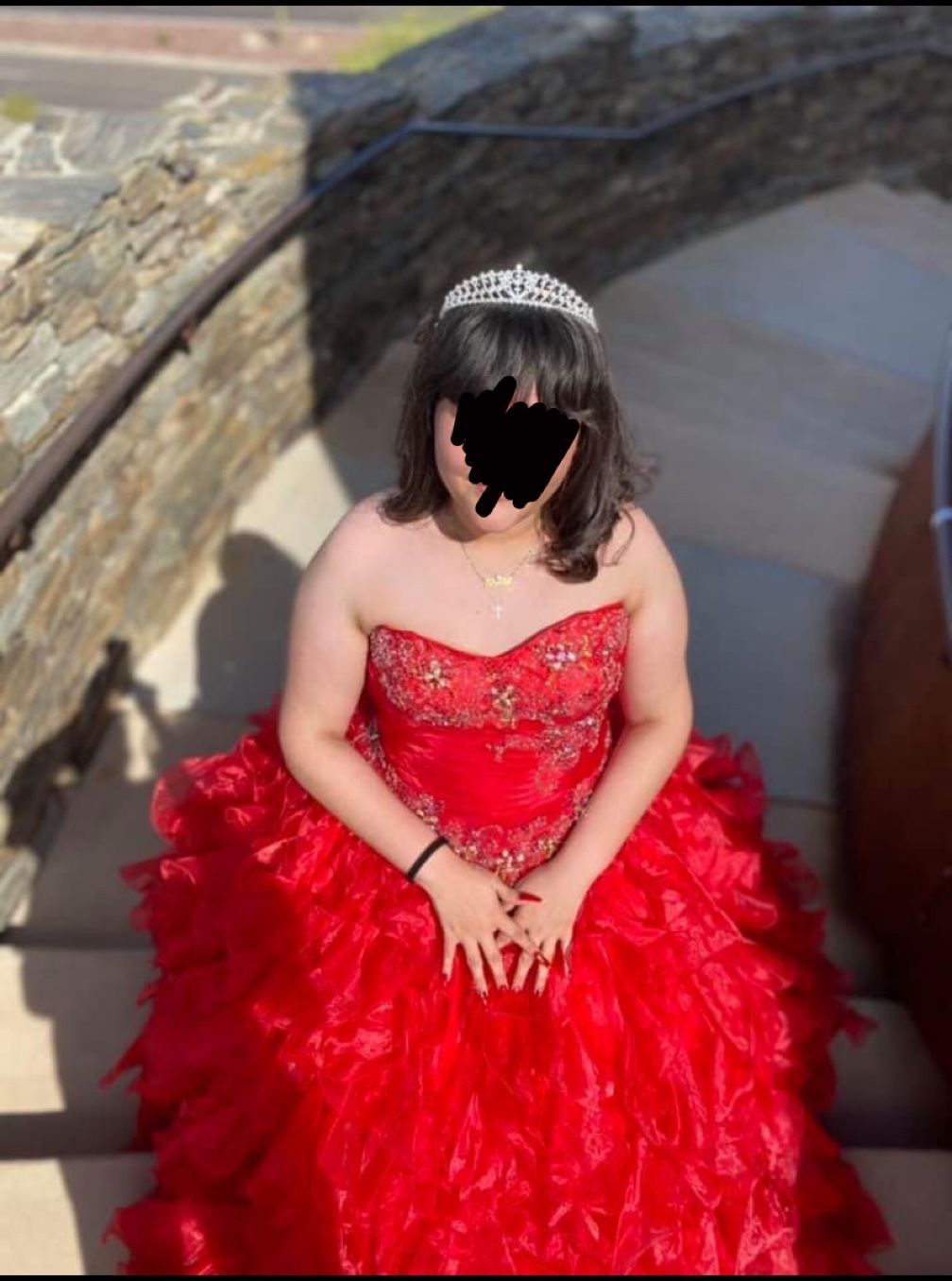 Red Quinceanera  (15 )  Dress