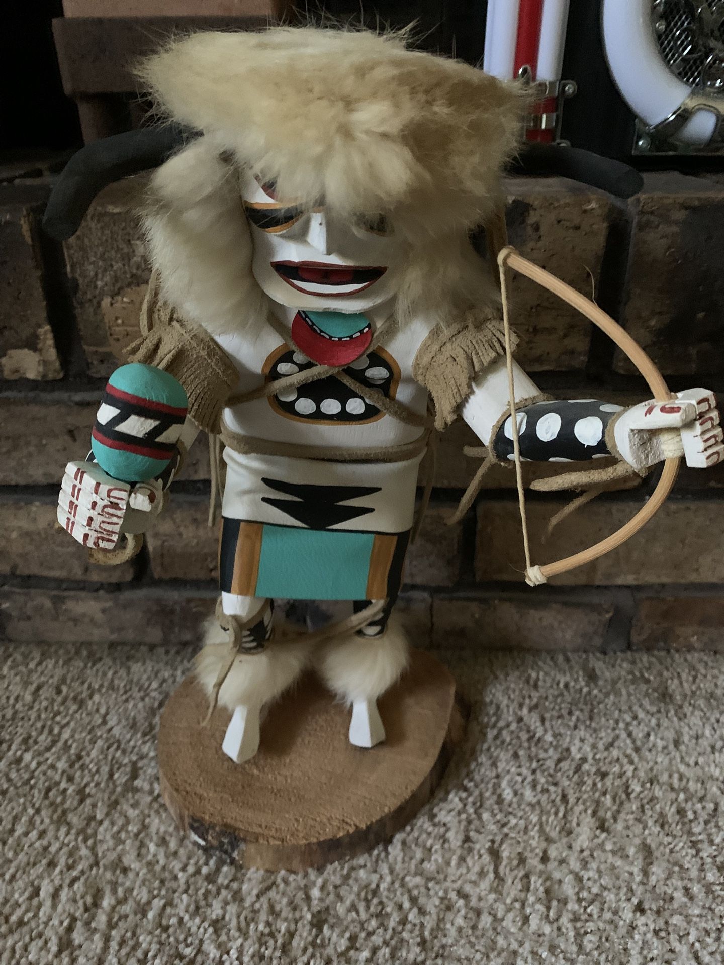 Native American “ White Buffalo “ Kachina Doll 