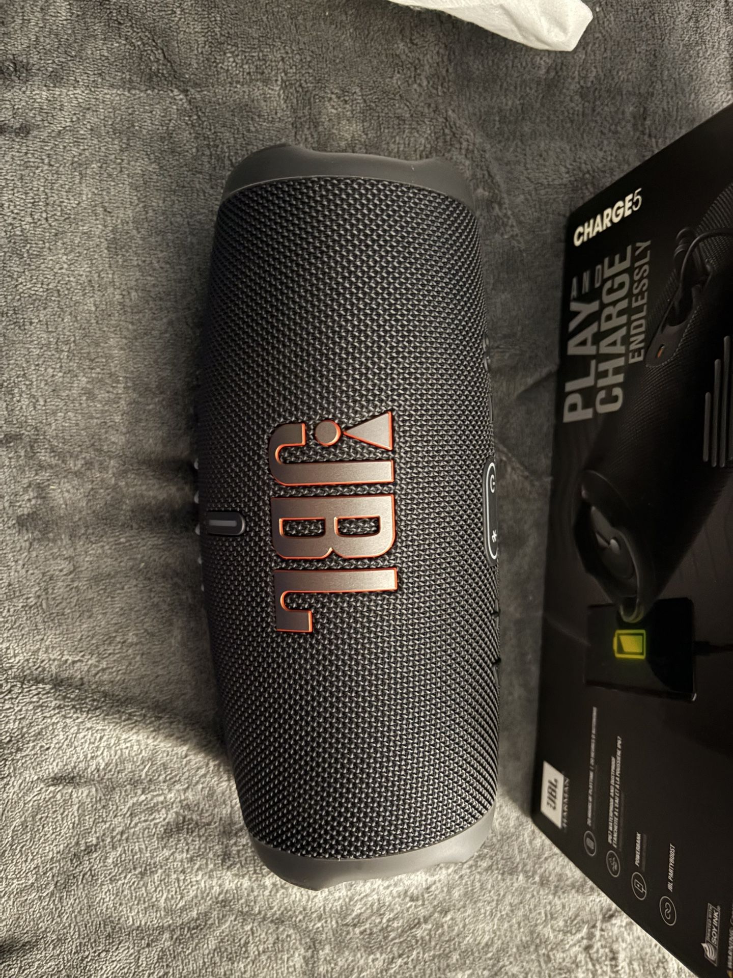 JBL Charge 5 Portable Bluetooth Waterproof Speaker - Black