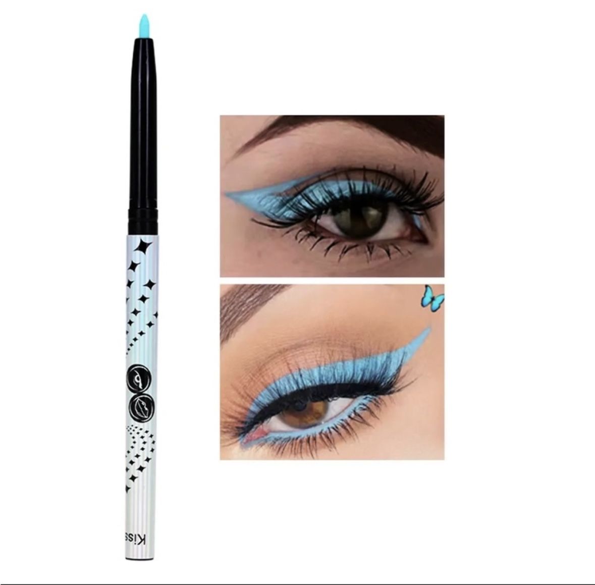 Cyan Neon Blue Eyeliner