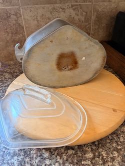Vintage Guardian Service Cast Aluminum Dutch Oven / Roaster with Glass Lid