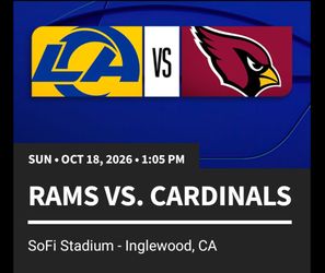 Rams vs Cardinals @Sofi 10.18.26