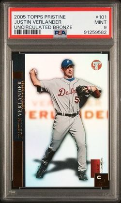 2005 Topps Pristine Justine Verlander Uncirculated Bronze PSA 9