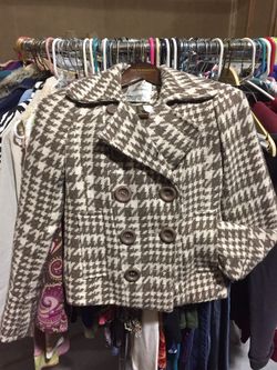 Plaid PeaCoat Urban Behavior Sz Small