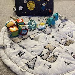 Tummy Time Toys And Mat