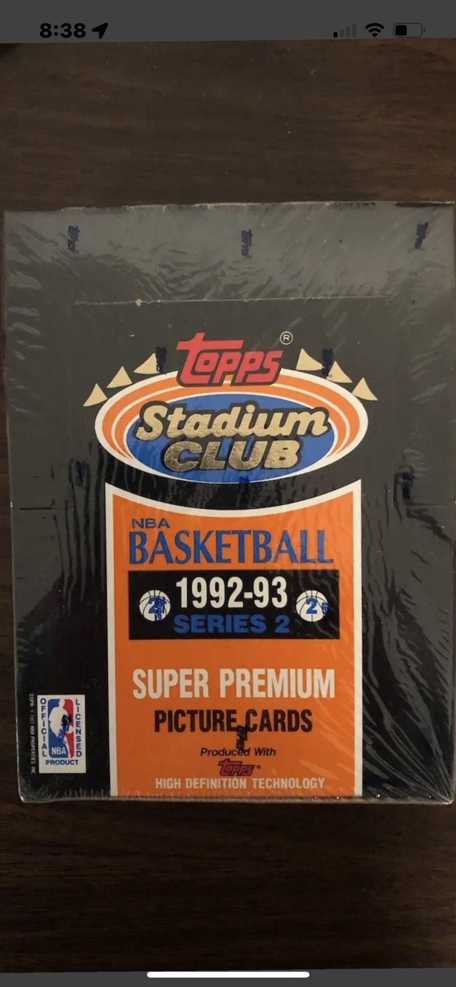 92-93 Topps Stadium Club Basketball Series 2 Sealed Box.