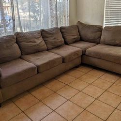 Beautiful Brown L Shape Sectional 