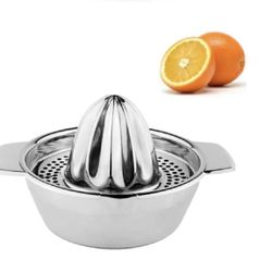 Stainless Steel Citrus Juicer-Hand Press Squeezer with Bowl & Strainer for Lemon Lime & Orange