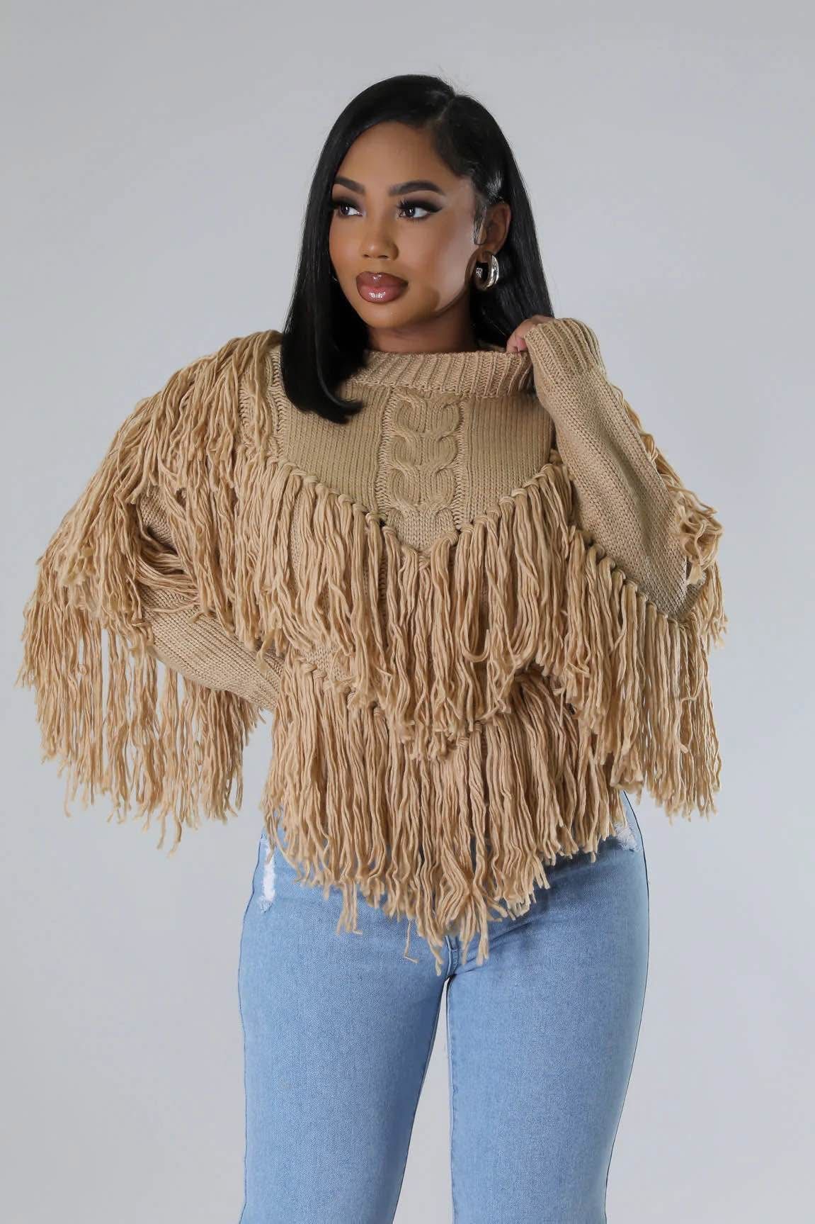 Small Fringe Sweater