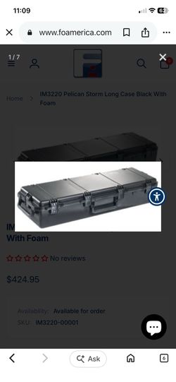 Pelican Storm IM3220 Long Case Black