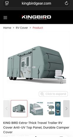 KING BIRD Upgraded Travel Trailer RV Cover 27-30’ - brand new