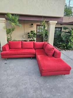 Red 2 Piece Sectional Sofa