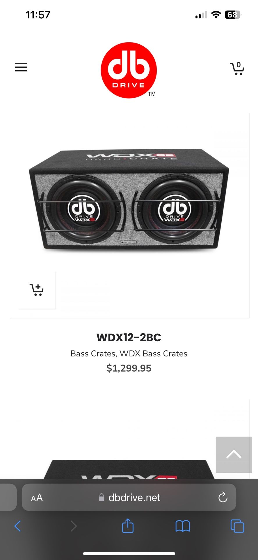 DB Drive WDX Bass Crate 