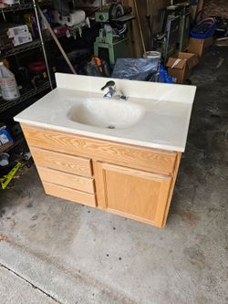Bathroom Vanity with Sink and Faucet